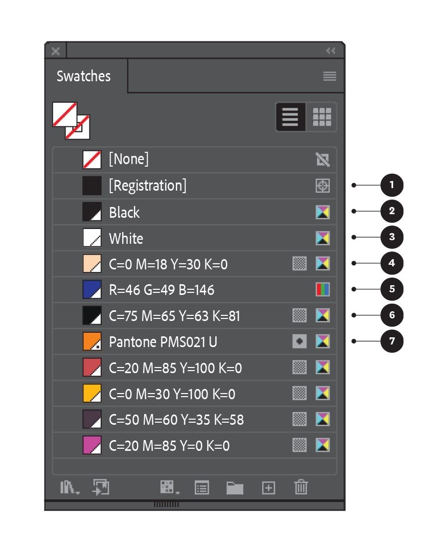 colour swatch palette