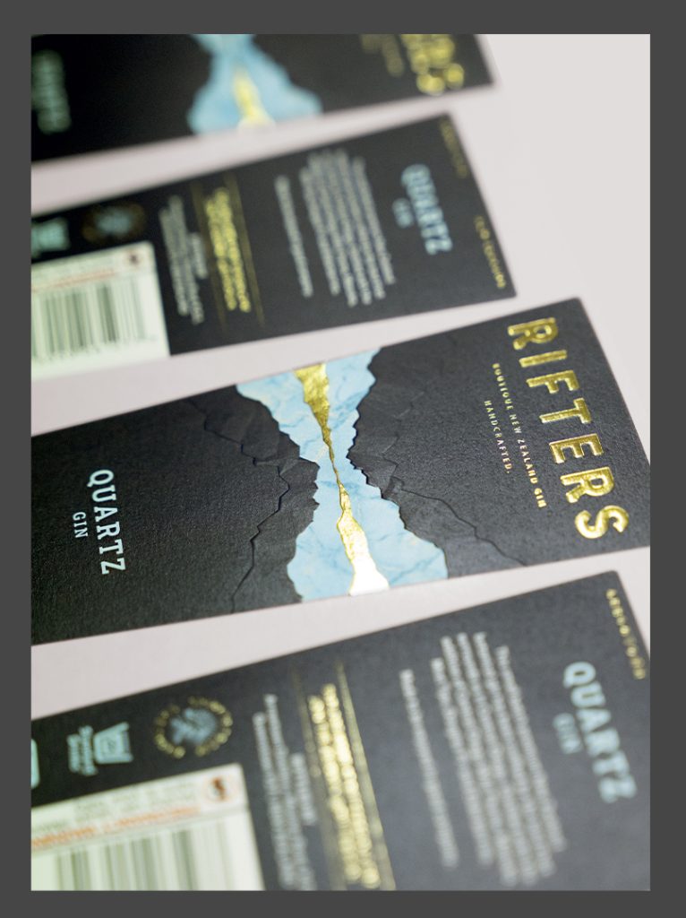 embossed foiled label